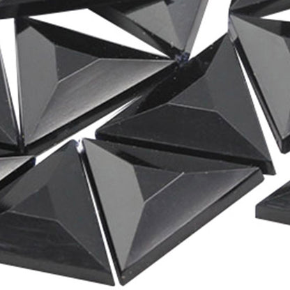 jet black triangle flat back acrylic gems plastic rhinestones for craft gemstones body jewels face skin cabochons embellishments cosplay prop making jewelry making party diy crafts costume making scrapbooking high quality allstarco décor stones larp events film making