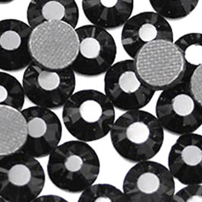 jet black hotfix rhinestones heat set glass gems iron on nail art jewels garment embellishments hot glue décor gems hot fix stones for diy crafts clothing design allstarco