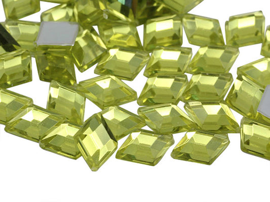 yellow jonquil diamond flat back acrylic gems plastic rhombus rhinestones for craft gemstones body jewels face skin cabochons embellishments cosplay prop making jewelry making party diy crafts costume making scrapbooking high quality allstarco décor stones larp events film making