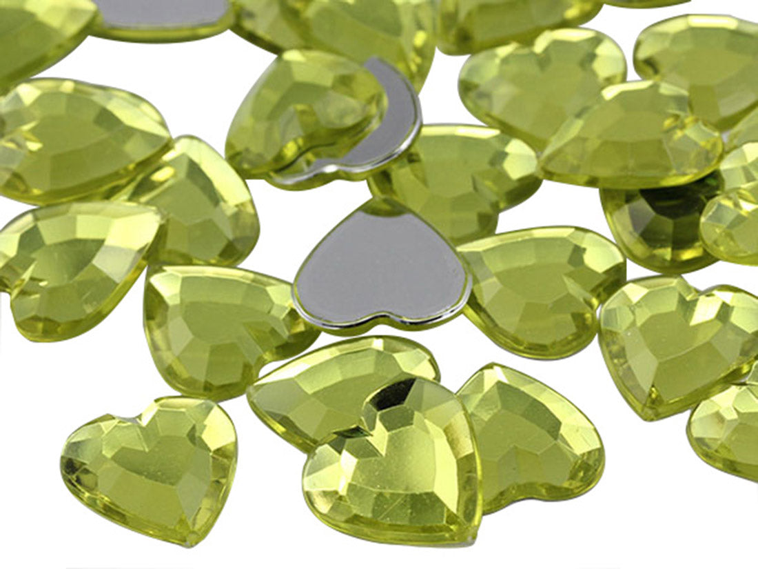 yellow jonquil heart flat back acrylic gems valentine's day love gift girlfriend boyfriend mom dad family plastic rhinestones for craft gemstones body jewels face skin cabochons embellishments cosplay prop making jewelry making party diy crafts costume making scrapbooking high quality allstarco décor stones larp events film making