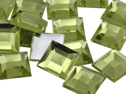 yellow jonquil square flat back acrylic gems plastic rhinestones for craft gemstones body jewels face skin cabochons embellishments cosplay prop making jewelry making party diy crafts costume making scrapbooking high quality allstarco décor stones larp events film making