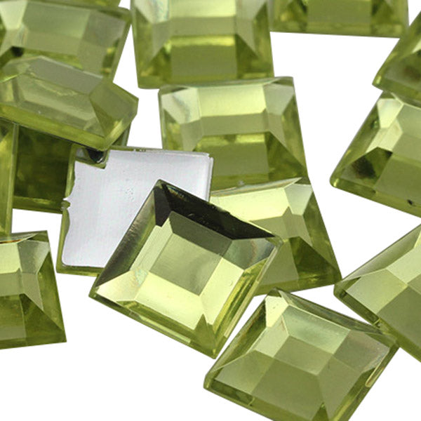 yellow jonquil square flat back acrylic gems plastic rhinestones for craft gemstones body jewels face skin cabochons embellishments cosplay prop making jewelry making party diy crafts costume making scrapbooking high quality allstarco décor stones larp events film making