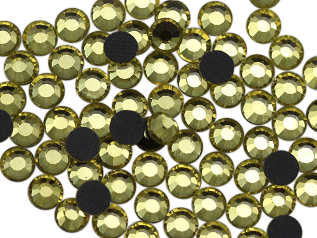 yellow jonquil hotfix rhinestones heat set glass gems iron on nail art jewels garment embellishments hot glue décor gems hot fix stones for diy crafts clothing design allstarco