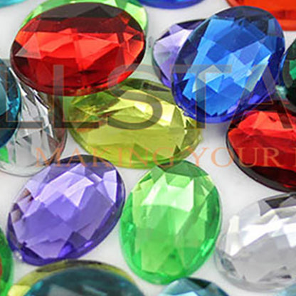 assorted colors multipack multicolor mix oval flat back acrylic gems plastic rhinestones for craft gemstones body jewels face skin cabochons embellishments cosplay prop making jewelry making party diy crafts costume making scrapbooking high quality allstarco décor stones larp events film making card making crafting school kids fun creative