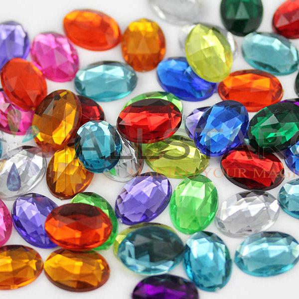 assorted colors multipack multicolor mix oval flat back acrylic gems plastic rhinestones for craft gemstones body jewels face skin cabochons embellishments cosplay prop making jewelry making party diy crafts costume making scrapbooking high quality allstarco décor stones larp events film making card making crafting school kids fun creative