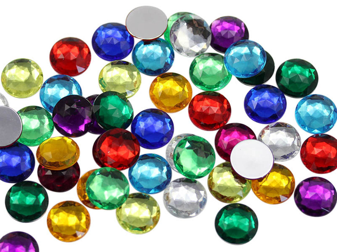 assorted colors multipack multicolor round circle flat back acrylic gems plastic rhinestones for craft gemstones body jewels face skin cabochons embellishments cosplay prop making jewelry making party diy crafts costume making scrapbooking high quality allstarco décor stones larp events film making card making crafting school kids fun creative crafting bling bedazzler bling phone cases laptop costume making garment