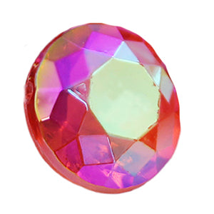 red ruby ab round acrylic diamonds wedding plastic décor gems confetti table scatter aquarium jewels stones iridescent party stones special occasions bridal showers sparkling decorations  vase fillers centerpieces dazzle accent floral arrangements point back gemstones allstarco diy crafts crafting