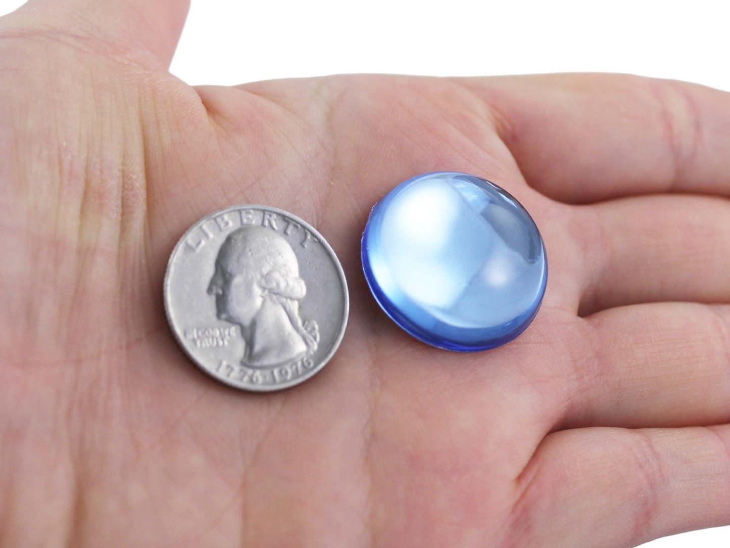 Blue Light Sapphire Runde Cabochons mit flachem Rücken
