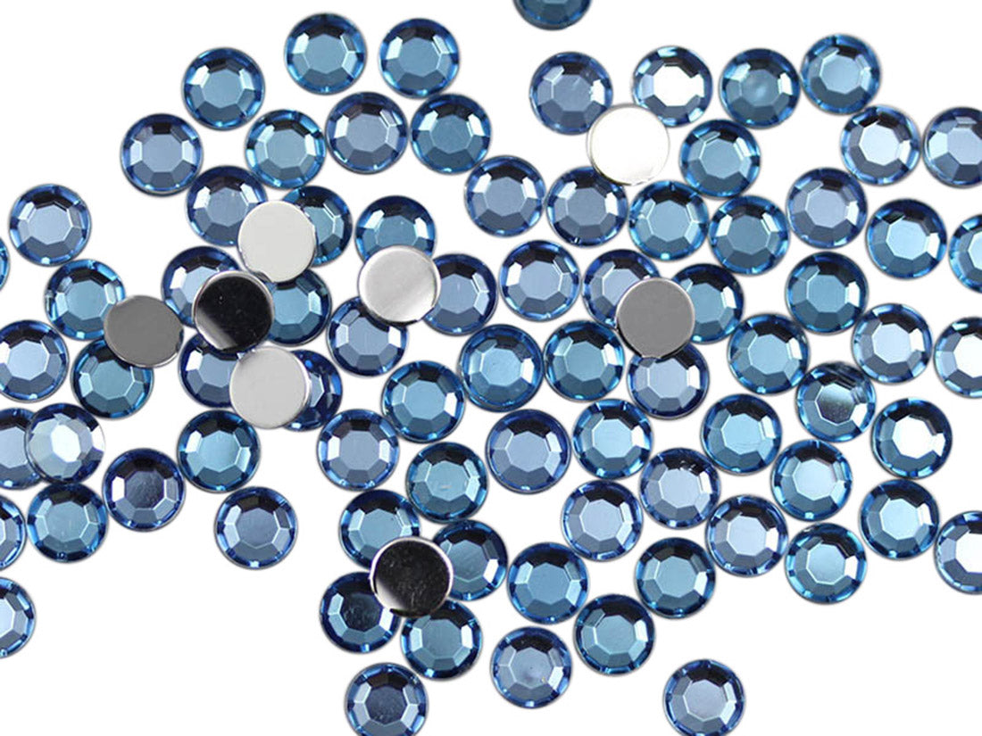 blue light sapphire round circle flat back acrylic gems plastic rhinestones for craft gemstones body jewels face skin cabochons embellishments cosplay prop making jewelry making party diy crafts costume making scrapbooking high quality allstarco décor stones larp events film making card making crafting school kids fun creative