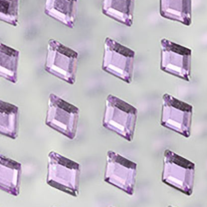 purple lilac diamond rhombus stick on gems self adhesive jewels lead free face stones party cosplay face gemstones rhinestones card making invitations body jewels skin phone craft embellishments with glue sparkle crafting scrapbooking diy peel and stick halloween birthday wedding shinny allstarco plastic sticky jewels stickon stick-on rhinestones