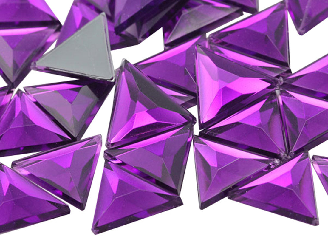 purple light amethyst triangle flat back acrylic gems plastic rhinestones for craft gemstones body jewels face skin cabochons embellishments cosplay prop making jewelry making party diy crafts costume making scrapbooking high quality allstarco décor stones larp events film making