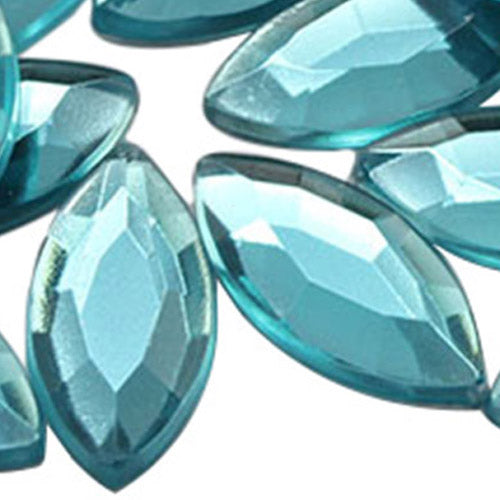 blue light aqua aquamarine navette flat back acrylic gems plastic marquise horse eye rhinestones for craft gemstones body jewels face skin cabochons embellishments cosplay prop making jewelry making party diy crafts costume making scrapbooking high quality allstarco décor stones larp events film making