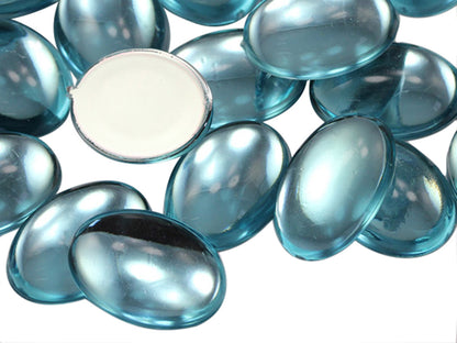 blue aqua light aquamarine oval cabochon pearls flat back acrylic gems plastic rhinestones for craft gemstones body jewels face skin cabochons embellishments cosplay prop making jewelry making party diy crafts costume making scrapbooking high quality allstarco décor stones larp events film making card making crafting school kids fun creative