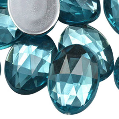 blue aqua aquamarine oval flat back acrylic gems plastic rhinestones for craft gemstones body jewels face skin cabochons embellishments cosplay prop making jewelry making party diy crafts costume making scrapbooking high quality allstarco décor stones larp events film making card making crafting school kids fun creative