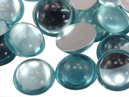 blue aqua light  aquamarine round circle cabochon pearls flat back acrylic gems plastic rhinestones for craft gemstones body jewels face skin cabochons embellishments cosplay prop making jewelry making party diy crafts costume making scrapbooking high quality allstarco décor stones larp events film making card making crafting school kids fun creative