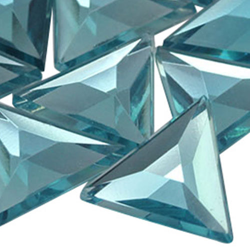 blue aqua light aquamarine triangle flat back acrylic gems plastic rhinestones for craft gemstones body jewels face skin cabochons embellishments cosplay prop making jewelry making party diy crafts costume making scrapbooking high quality allstarco décor stones larp events film making