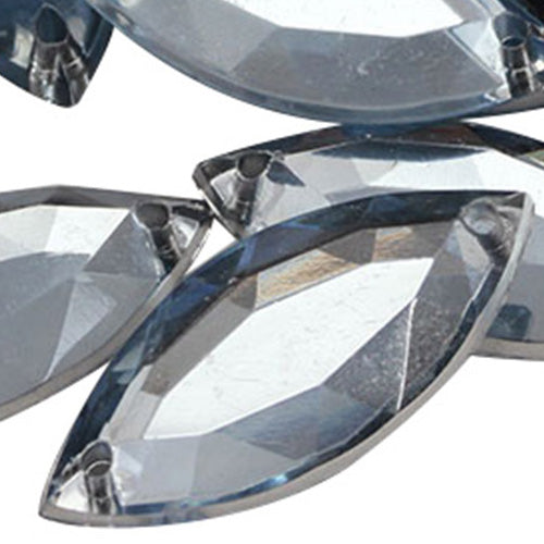 light sapphire blue navette marquise horse eye flat back sew on sewing beads craft gems plastic rhinestones acrylic gemstones jewels with holes for clothing embellishments costume making cosplay diy garment prop making dress jewels for fabric crystals allstarco