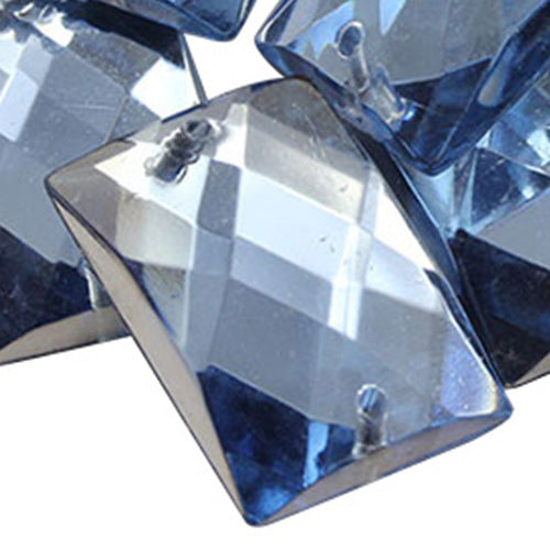 light blue sapphire rectangle rectangular flat back sew on sewing beads craft gems plastic rhinestones acrylic gemstones jewels with holes for clothing embellishments costume making cosplay diy garment prop making dress jewels for fabric crystals allstarco