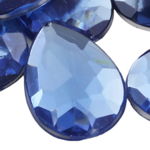 blue light sapphire teardrop flat back acrylic gems pear tear drop plastic rhinestones for craft gemstones body jewels face skin cabochons embellishments cosplay prop making jewelry making party diy crafts costume making scrapbooking high quality allstarco décor stones larp events film making