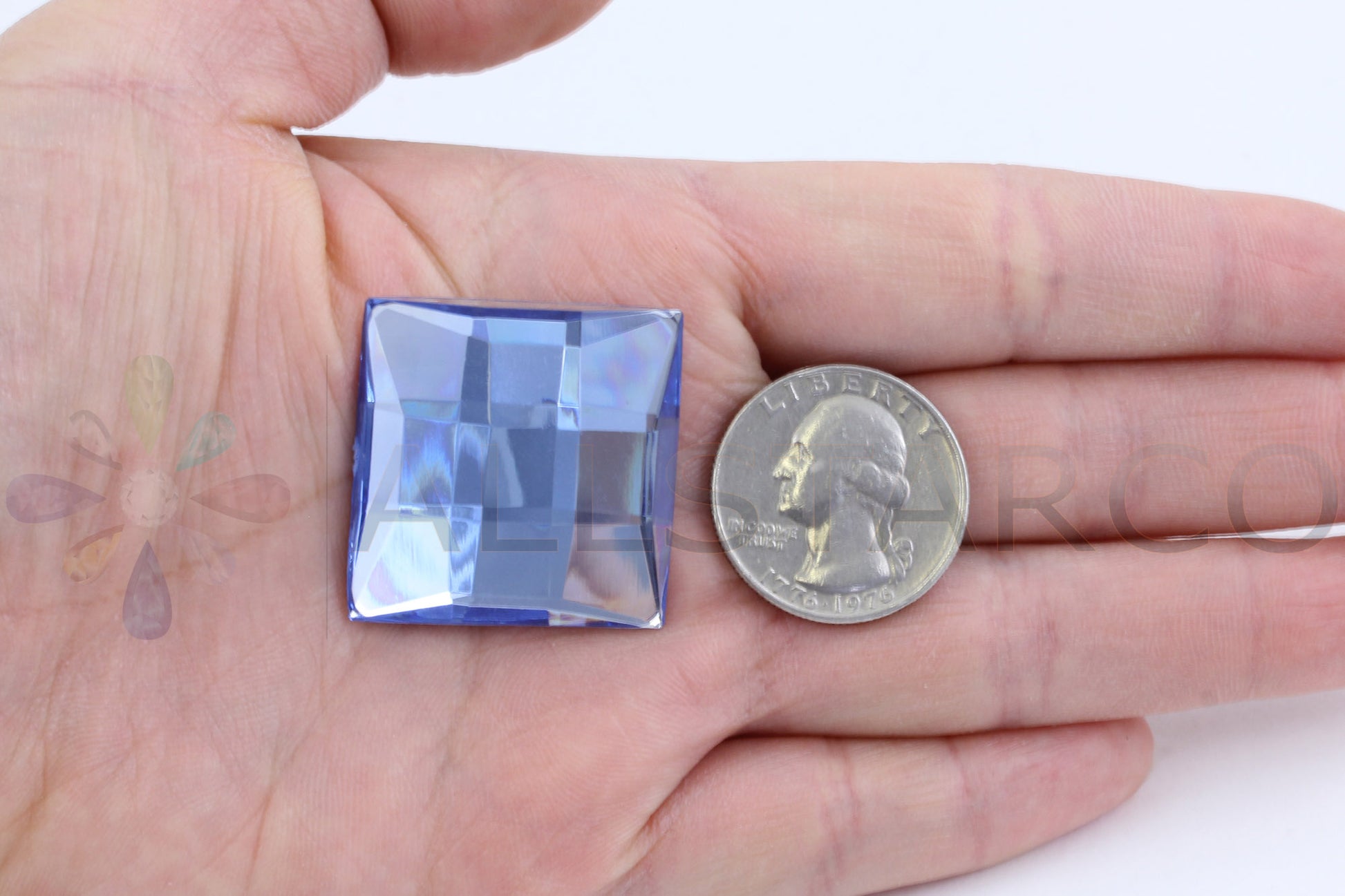 blue light sapphire  square extra large big huge jumbo flat back acrylic gems plastic rhinestones for craft gemstones body jewels face skin cabochons embellishments cosplay prop making jewelry making party diy crafts costume making scrapbooking high quality allstarco décor stones larp events film making