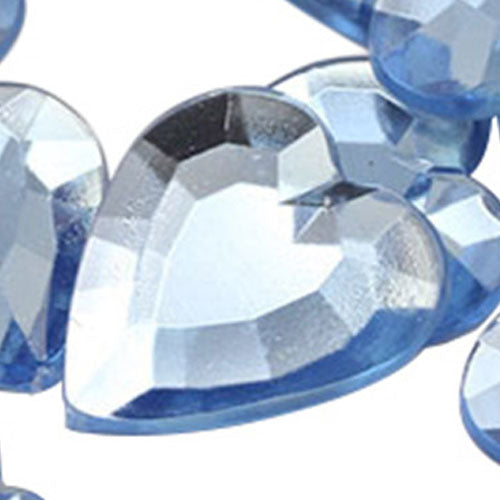 blue light sapphire heart flat back acrylic gems valentine's day love gift girlfriend boyfriend mom dad family plastic rhinestones for craft gemstones body jewels face skin cabochons embellishments cosplay prop making jewelry making party diy crafts costume making scrapbooking high quality allstarco décor stones larp events film making