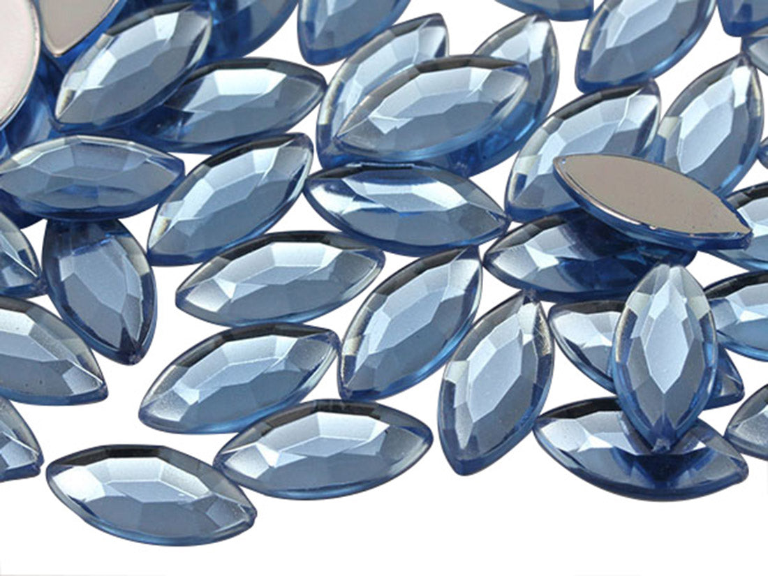 blue light sapphire navette flat back acrylic gems plastic marquise horse eye rhinestones for craft gemstones body jewels face skin cabochons embellishments cosplay prop making jewelry making party diy crafts costume making scrapbooking high quality allstarco décor stones larp events film making