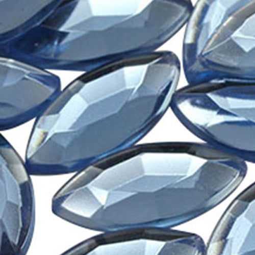 Light Blue Sapphire Navette Acrylic Gems – Perfect for Craft and