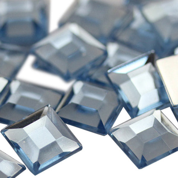 blue light sapphire square flat back acrylic gems plastic rhinestones for craft gemstones body jewels face skin cabochons embellishments cosplay prop making jewelry making party diy crafts costume making scrapbooking high quality allstarco décor stones larp events film making