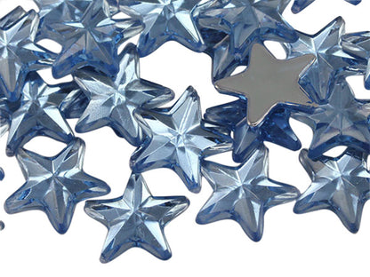 light blue sapphire star flat back acrylic gems plastic rhinestones for craft gemstones body jewels face skin cabochons embellishments cosplay prop making jewelry making party diy crafts costume making scrapbooking high quality allstarco décor stones larp events film making