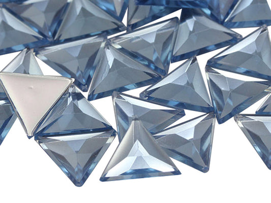 blue light sapphire triangle flat back acrylic gems plastic rhinestones for craft gemstones body jewels face skin cabochons embellishments cosplay prop making jewelry making party diy crafts costume making scrapbooking high quality allstarco décor stones larp events film making