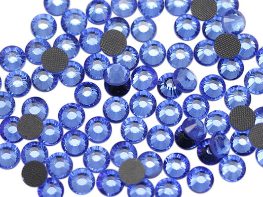 blue light sapphire hotfix rhinestones heat set glass gems iron on nail art jewels garment embellishments hot glue décor gems hot fix stones for diy crafts clothing design allstarco