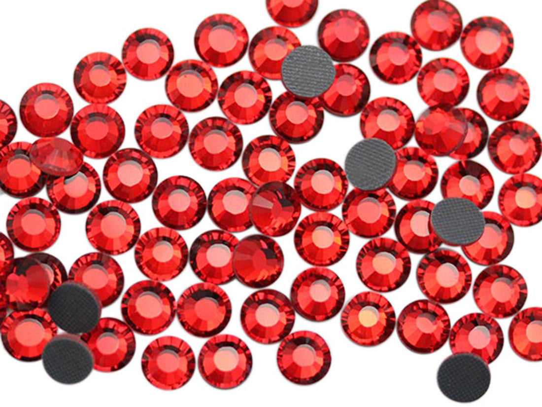 red light siam ruby hotfix rhinestones heat set glass gems iron on nail art jewels garment embellishments hot glue décor gems hot fix stones for diy crafts clothing design allstarco