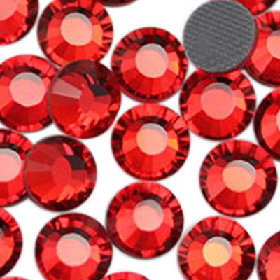 Strass Thermocollants Rhinestone Hotfix 3mm (S10) - Lot De 500, Verre à Facettes, Couleur Rouge, Pour Décor Textile, Papier, Carton