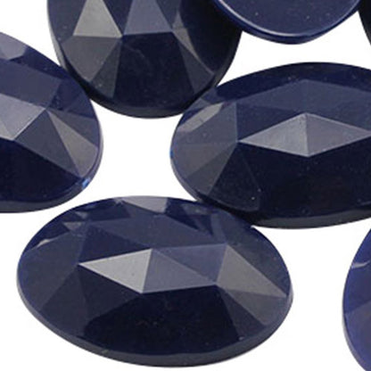 blue navy opaque oval flat back acrylic gems plastic rhinestones for craft gemstones body jewels face skin cabochons embellishments cosplay prop making jewelry making party diy crafts costume making scrapbooking high quality allstarco décor stones larp events film making card making crafting school kids fun creative