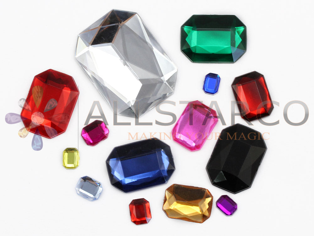 octagon flat back acrylic gems plastic rhinestones for craft gemstones body jewels face skin cabochons embellishments cosplay prop making jewelry making party diy crafts costume making scrapbooking high quality allstarco décor stones larp events film making