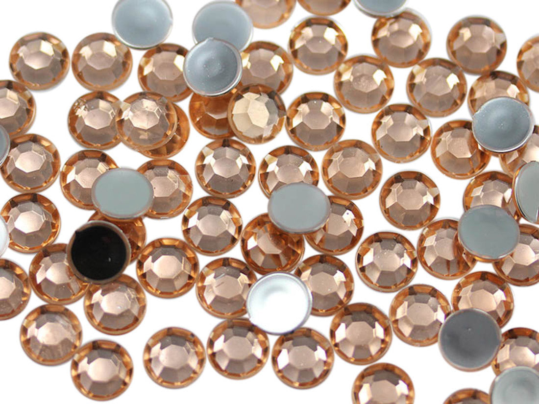 peach champaign orange round circle flat back acrylic gems plastic rhinestones for craft gemstones body jewels face skin cabochons embellishments cosplay prop making jewelry making party diy crafts costume making scrapbooking high quality allstarco décor stones larp events film making card making crafting school kids fun creative