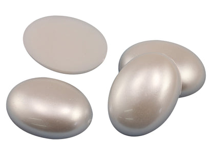 Pearl Flat Back Oval Cabochons