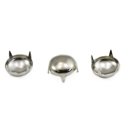 silver pearl dome studs round nailheads prongs with legs non rusting brass decorative studs embellishments clothing making costume making diy crafts purses leathercraft leather work design allstarco handbags bracelets flipflops jackets denim cotton fabric decor embellish