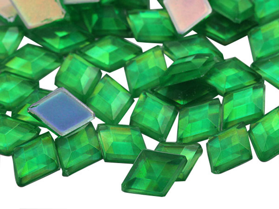 green peridot ab diamond flat back acrylic gems plastic rhombus rhinestones for craft gemstones body jewels face skin cabochons embellishments cosplay prop making jewelry making party diy crafts costume making scrapbooking high quality allstarco décor stones larp events film making