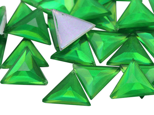 green peridot triangle flat back acrylic gems plastic rhinestones for craft gemstones body jewels face skin cabochons embellishments cosplay prop making jewelry making party diy crafts costume making scrapbooking high quality allstarco décor stones larp events film making