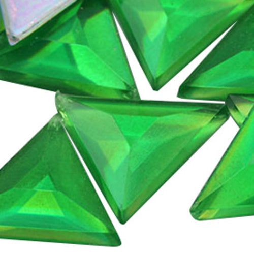 green peridot triangle flat back acrylic gems plastic rhinestones for craft gemstones body jewels face skin cabochons embellishments cosplay prop making jewelry making party diy crafts costume making scrapbooking high quality allstarco décor stones larp events film making