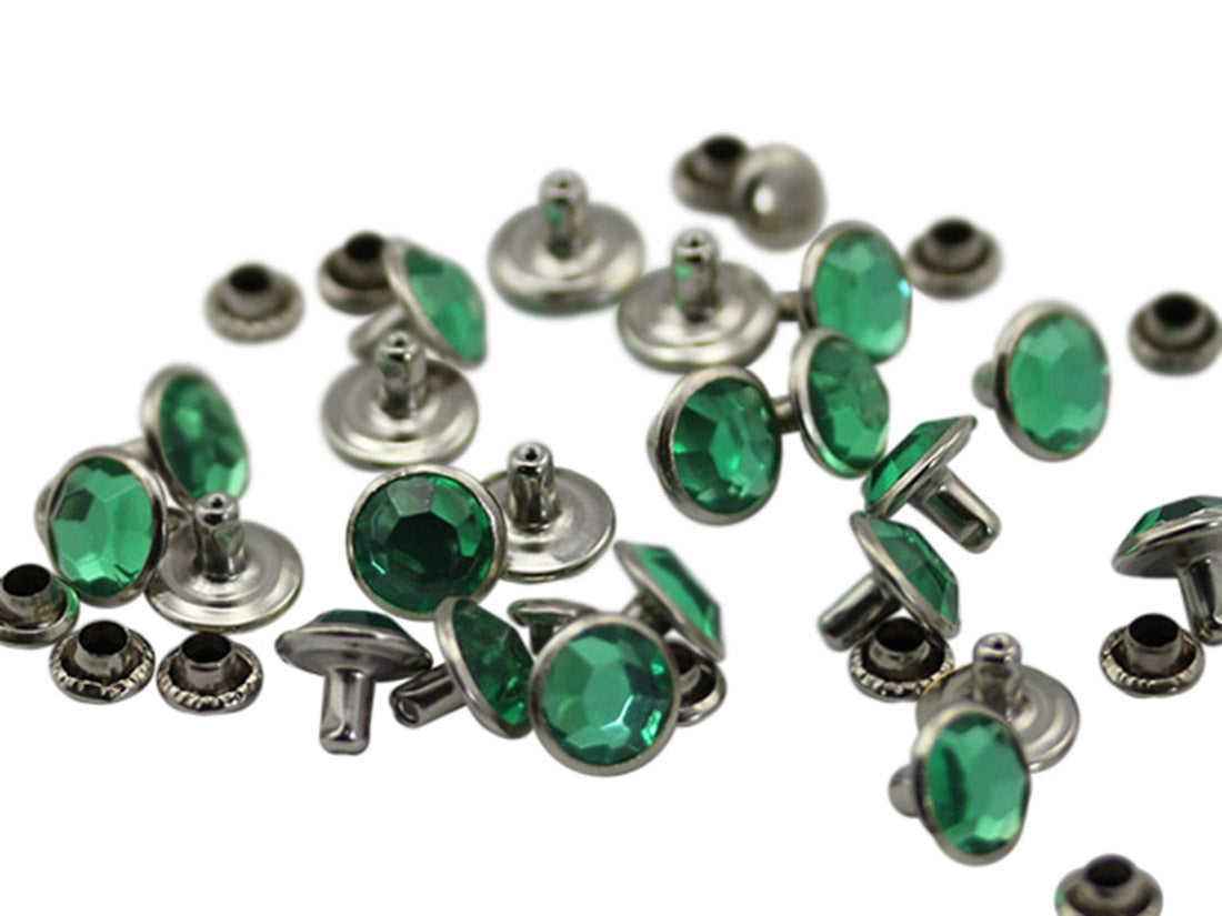 rhinestone rivets fasteners studs round stud setter gift christmas birthday artist creative daughter son girlfriend kit handpress hand press machine tool diy dies crafting garment making design designer gu50 non rusting brass decorative studs embellishments clothing making costume making diy crafts purses leathercraft leather work design allstarco handbags bracelets flipflops jackets denim cotton fabric decor embellish