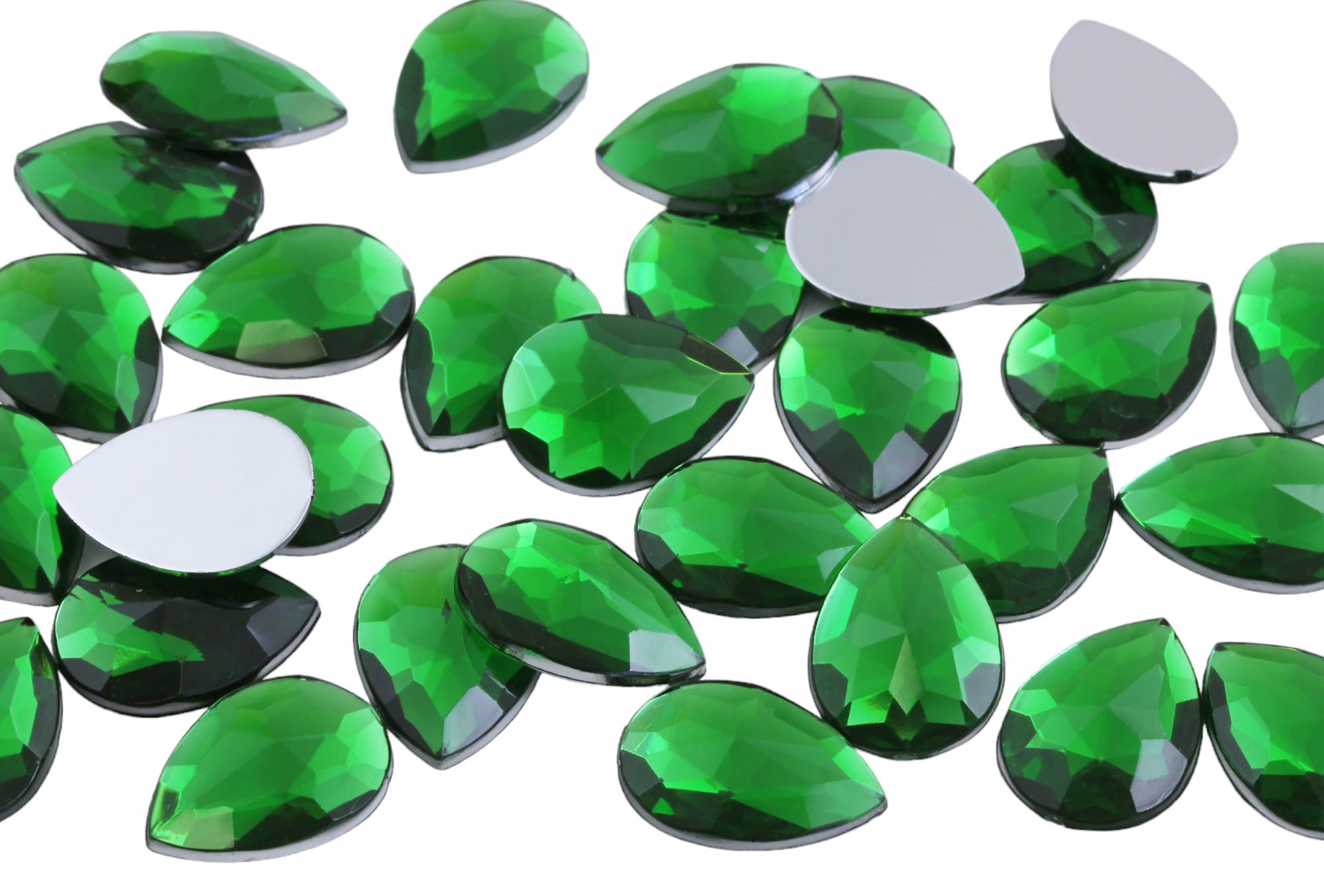 green peridot teardrop flat back acrylic gems pear tear drop plastic rhinestones for craft gemstones body jewels face skin cabochons embellishments cosplay prop making jewelry making party diy crafts costume making scrapbooking high quality allstarco décor stones larp events film making