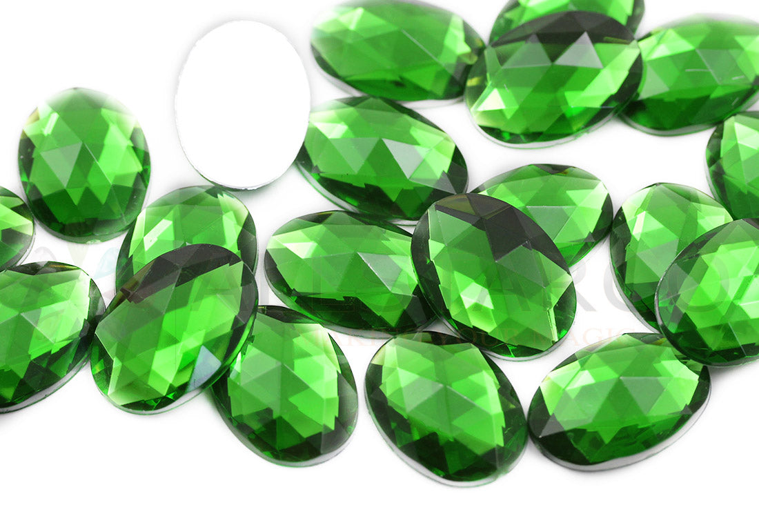 green peridot oval flat back acrylic gems plastic rhinestones for craft gemstones body jewels face skin cabochons embellishments cosplay prop making jewelry making party diy crafts costume making scrapbooking high quality allstarco décor stones larp events film making card making crafting school kids fun creative