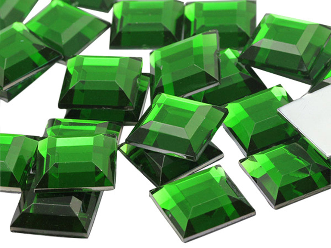 green peridot square flat back acrylic gems plastic rhinestones for craft gemstones body jewels face skin cabochons embellishments cosplay prop making jewelry making party diy crafts costume making scrapbooking high quality allstarco décor stones larp events film making