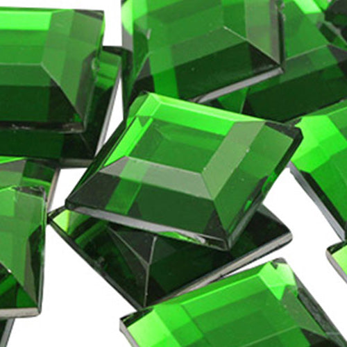 green peridot square flat back acrylic gems plastic rhinestones for craft gemstones body jewels face skin cabochons embellishments cosplay prop making jewelry making party diy crafts costume making scrapbooking high quality allstarco décor stones larp events film making