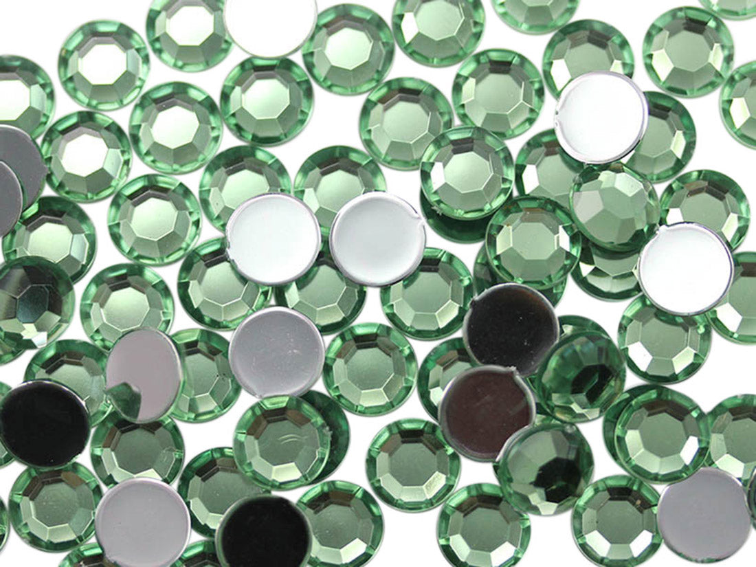 green peridot round circle flat back acrylic gems plastic rhinestones for craft gemstones body jewels face skin cabochons embellishments cosplay prop making jewelry making party diy crafts costume making scrapbooking high quality allstarco décor stones larp events film making card making crafting school kids fun creative