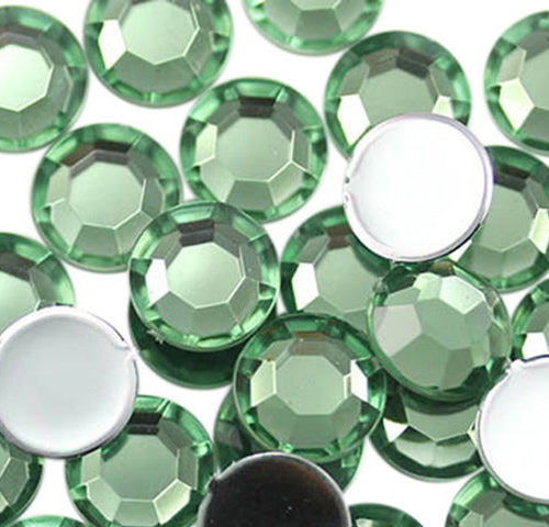 green peridot round circle flat back acrylic gems plastic rhinestones for craft gemstones body jewels face skin cabochons embellishments cosplay prop making jewelry making party diy crafts costume making scrapbooking high quality allstarco décor stones larp events film making card making crafting school kids fun creative