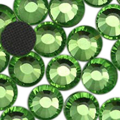 green peridot hotfix rhinestones heat set glass gems iron on nail art jewels garment embellishments hot glue décor gems hot fix stones for diy crafts clothing design allstarco