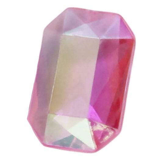 Pink AB Acrylic Octagon Shaped Diamonds - 13x18mm - 100 Pieces